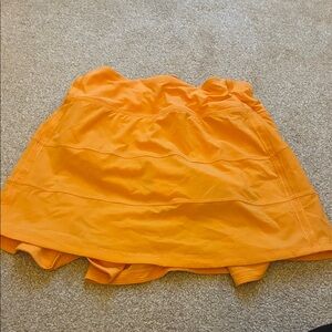Lululemon Athletica Bright Orange Mini Skirt